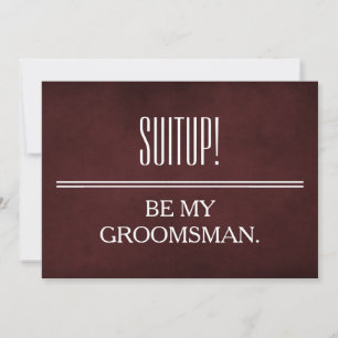 Uw Dienst als Groomsman Uitnodiging