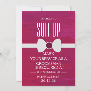 Uw Dienst als Groomsman Uitnodiging