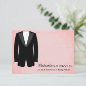 Uw dienst als Groomsman vereiste Personeel Kaart (Staand voorkant)