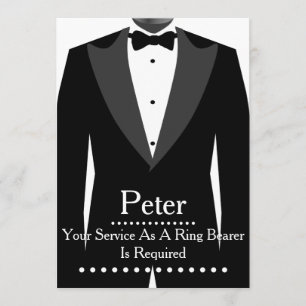 Uw dienst als Ring Bearer Groomsman Kaart