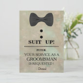 Uw Dienst als Uitnodiging van het Groomsman- Verzo (Staand voorkant)