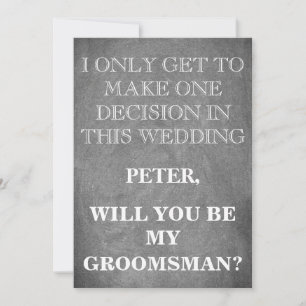 Uw Dienst als Uitnodiging van het Groomsman- Verzo