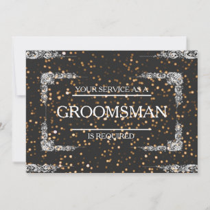 Uw dienst wordt gevraagd als Groomsman Uitnodiging