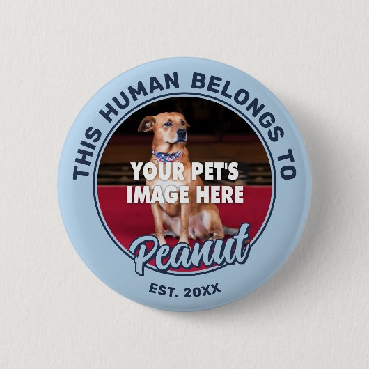 Uw Dog Photo Pin-Back Button (Voorkant)