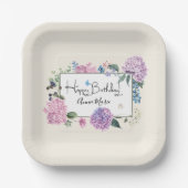 Uw droomfeest, gemakkelijk gemaakt: hortensia papieren bordje (Voorkant)