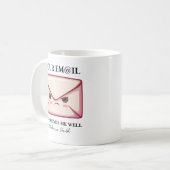 Uw e-mail vindt me nooit goed gepersonaliseerde Ka Koffiemok (Voorkant links)