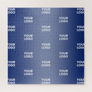 Uw eenvoudige herhalende Logo   Blauwe helling Legpuzzel