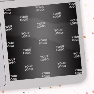 Uw eenvoudige herhalende Logo   Transparant & Zwar Sticker