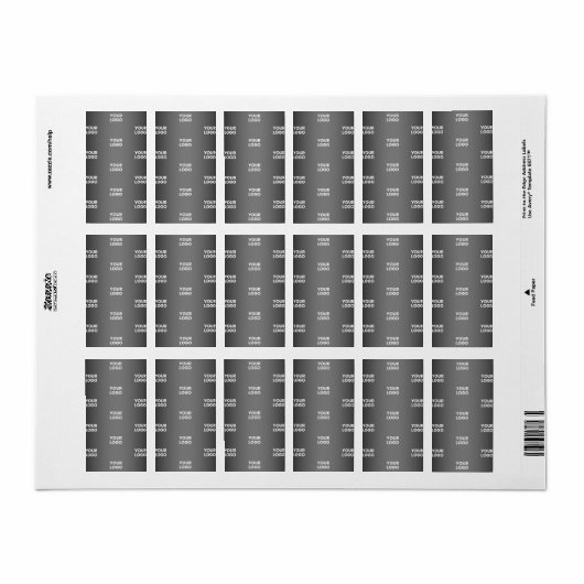 Uw eenvoudige herhalende Logo | Verloop zwart en g Etiket (Full Sheet)