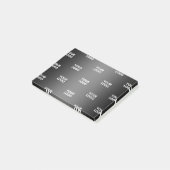 Uw eenvoudige herhalende Logo | Verloop zwart en g Post-it® Notes (Schuin)