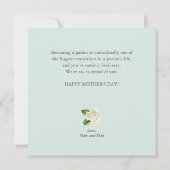 Uw eerste bloemenfoto Moederdag Flat Kaart (Achterkant)