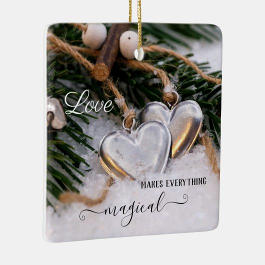 Uw eerste kerstfeest samen keramisch ornament (Rechts)