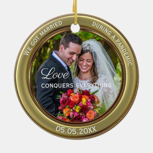 Uw eerste kerstfeest samen keramisch ornament (Achterkant)