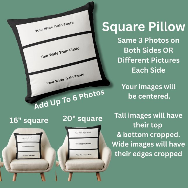 Uw eigen 6 6 brede foto's op vierkant kussen (Creator heeft geüpload)