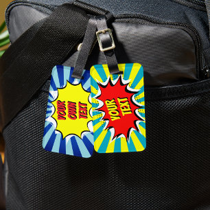 Uw eigen aangepaste komische Bagagelabel