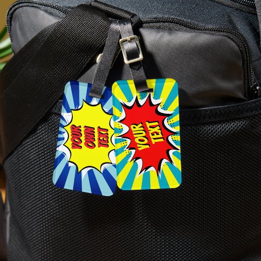 Uw eigen aangepaste komische Bagagelabel