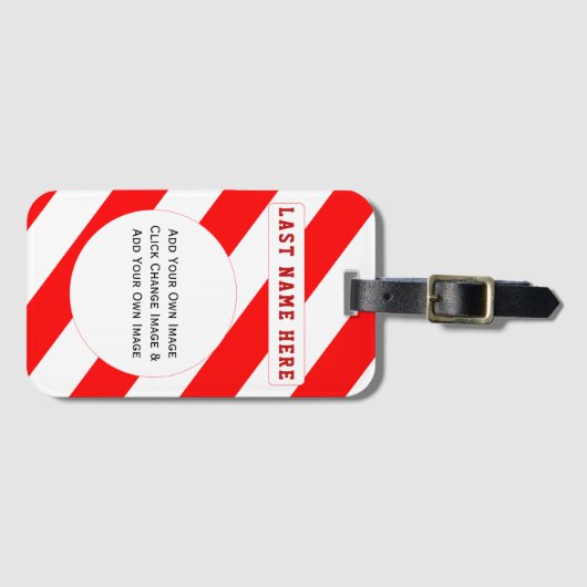 Uw eigen Afbeelding-Bagagelabel toevoegen (uw adre Bagagelabel (Voorkant (horizontaal))