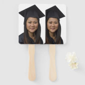 Uw eigen foto Afstuderen trouwdag Handwaaier (Voorkant en achterkant)