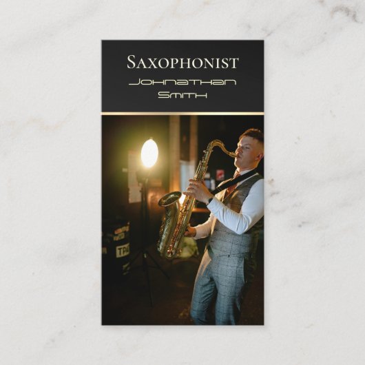 Uw eigen foto Jazz musicus Visitekaartje (Voorkant)