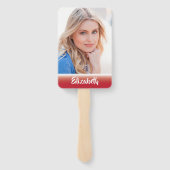 Uw eigen foto-monogram Afstuderen hand-fan Handwaaier (Achterkant)