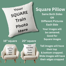 Uw eigen foto's op Square Pillow Kussen