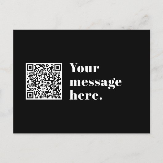 Uw eigen geüploade QR-code en bewerkbare retro-tek Briefkaart (Voorkant)