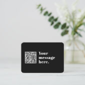 Uw eigen geüploade QR-code en bewerkbare retro-tek Informatiekaartje (Staand voorkant)