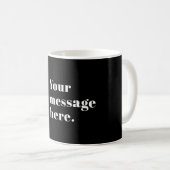 Uw eigen geüploade QR-code en bewerkbare retro-tek Koffiemok (Voorkant rechts)