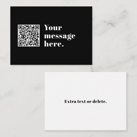 Uw eigen geüploade QR-code en bewerkbare retro-tek Notitiekaartje (Voorkant / Achterkant)