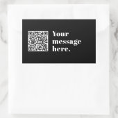 Uw eigen geüploade QR-code en bewerkbare retro-tek Rechthoekige Sticker (Tas)