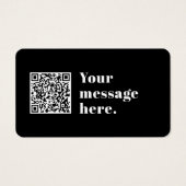 Uw eigen geüploade QR-code en bewerkbare retro-tek Visitekaartje (Voorkant)