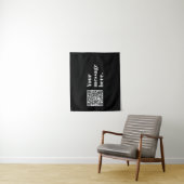 Uw eigen geüploade QR-code en bewerkbare retro-tek Wandkleed (In situ)