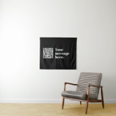 Uw eigen geüploade QR-code en bewerkbare retro-tek Wandkleed (In Situ (horizontaal))