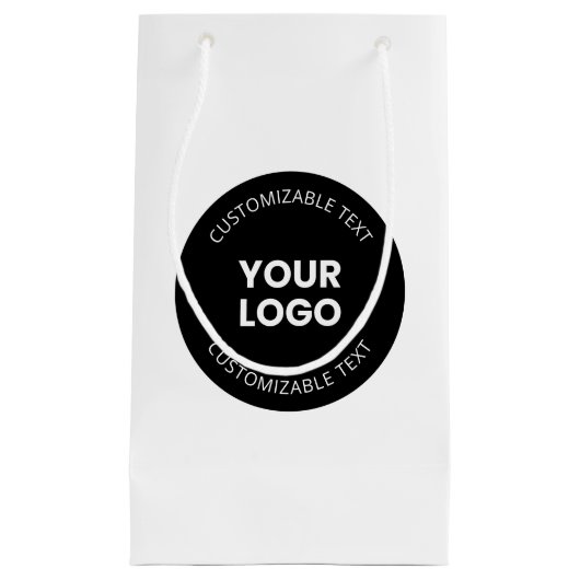 Uw eigen geüploade zakelijke Logo met bewerkbare t Klein Cadeauzakje (Voorkant)