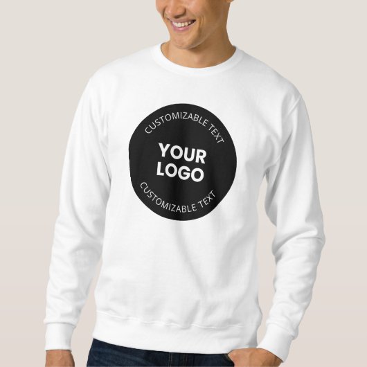 Uw eigen geüploade zakelijke Logo met bewerkbare t Trui (Voorkant)