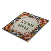 Uw eigen huisnaam Bord Hawaii Bloemen Plaque Tegeltje (Zijkant)