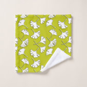 Uw eigen kleur, Ginkgo Modern Print Bad Handdoek (Wasdoekje)