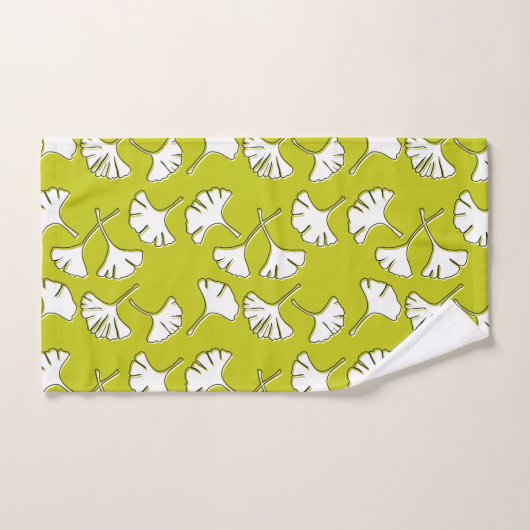 Uw eigen kleur, Ginkgo Modern Print Bad Handdoek (Handdoek)
