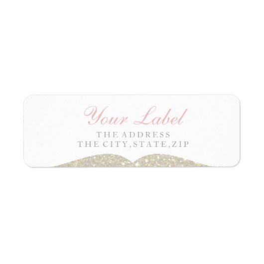 Uw eigen label - Glittered Crest Fab White Gold (Voorkant)