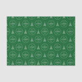 Uw eigen logo bedrijf groene kerst Tissue Paper Tissuepapier (Voorkant)