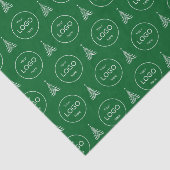 Uw eigen logo bedrijf groene kerst Tissue Paper Tissuepapier (Detail)