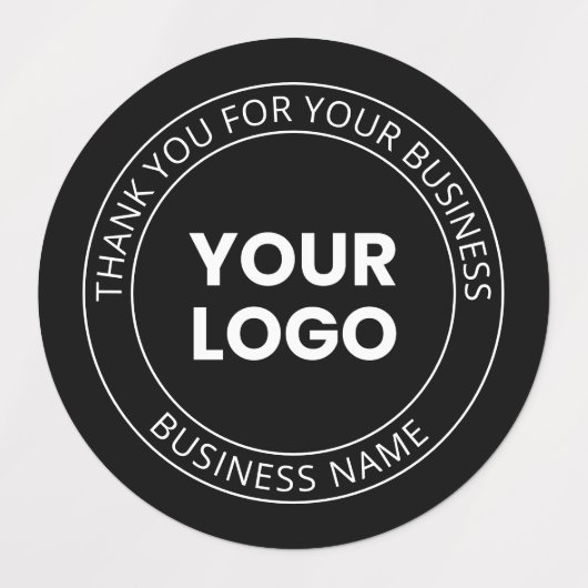 Uw eigen Logo & Dank u bewerkbaar bericht Labels (Design 1)