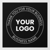 Uw eigen Logo & Dank u bewerkbaar bericht Raamsticker (Vel)