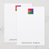 Uw eigen Logo elegante Sjabloon voelt wit verticaa (Voorkant / Achterkant)