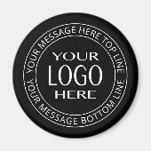 Uw eigen Logo en Circulaire tekst Magneet (Voorkant)