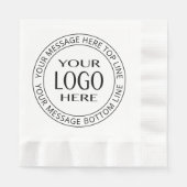 Uw eigen Logo en Circulaire tekst Servet (Voorkant)