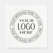 Uw eigen Logo en Circulaire tekst Servet (Voorkant)