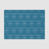 Uw eigen logo hier bedrijf blauwgroen blauw Tissue Tissuepapier (Voorkant)