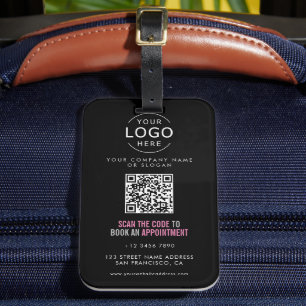 Uw eigen Logo Modern Visitekaartje met QR Code Bagagelabel
