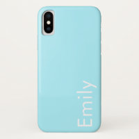Uw eigen naam of woord | Soft Sky Blue